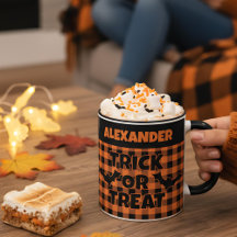 Tricolor ou Travessura de Halloween Laranja e Pret