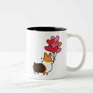 Caneca Tricolor vermelha CorgiThings do Corgi do