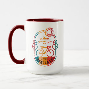 Caneca Trilha de Bicicleta Retro-Costeira