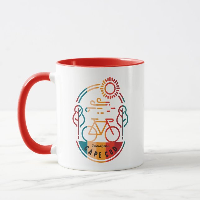 Caneca Trilha de Bike do Cabo Cod Retro (Esquerda)