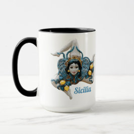 Caneca Trinacria da Sicília símbolo de três pernas Sicíli