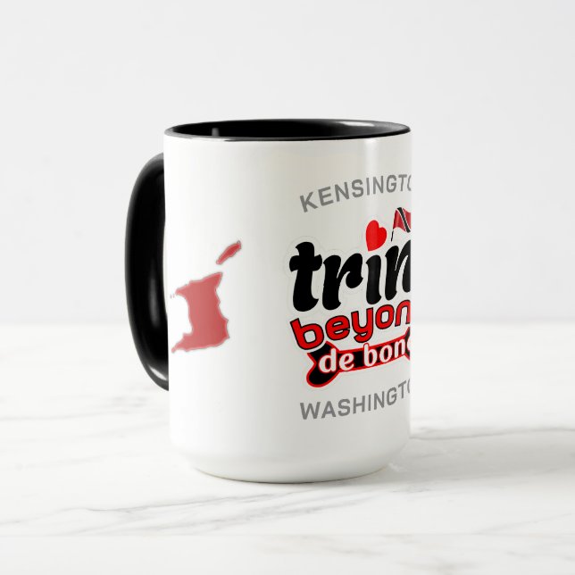 Caneca Trini Além do Mapa Ósseo e Nome BRANCO (Frente Esquerda)