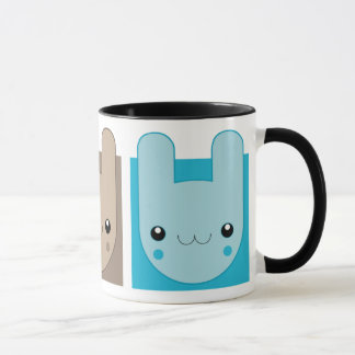 Caneca Trio v.02 do coelho de coelho de Kawaii