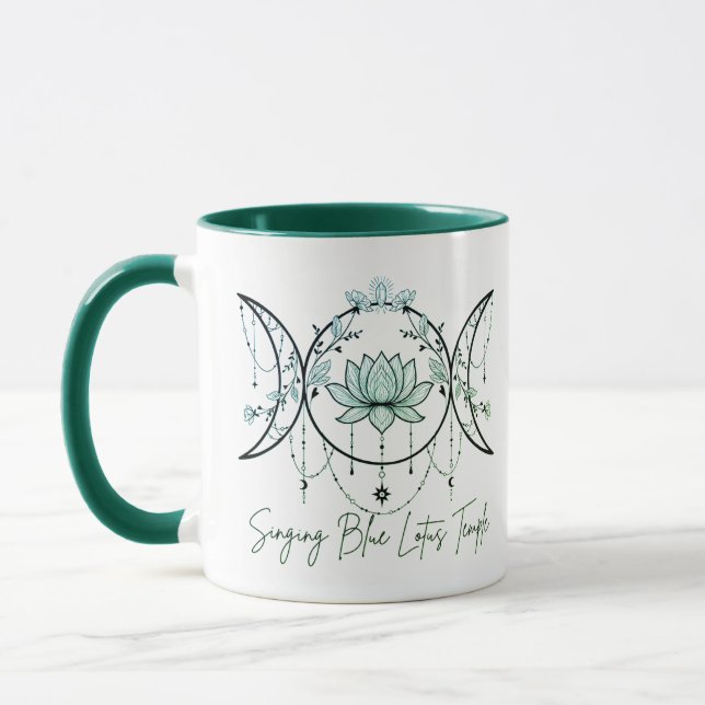 Caneca Tripla Deusa & Lótus Verde (Esquerda)