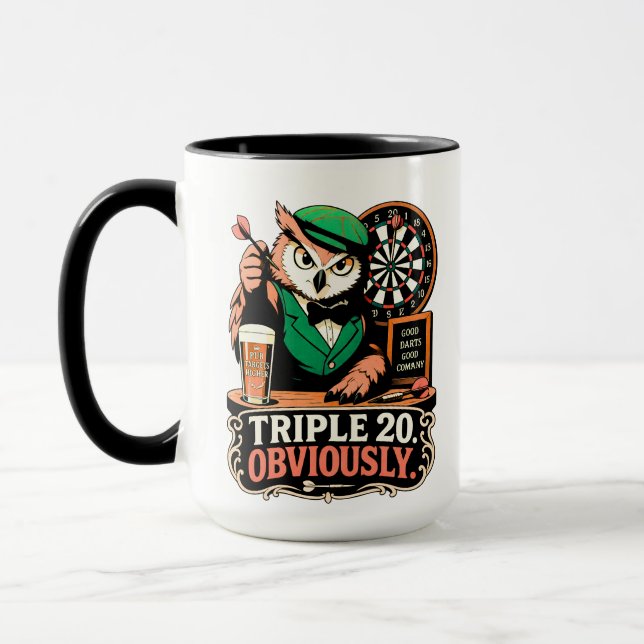 Caneca Triple 20 Pub Darts Coruja (Esquerda)