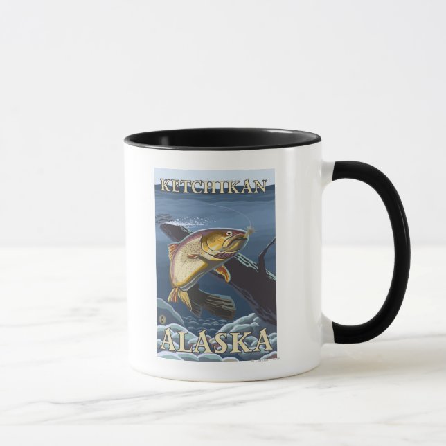 Caneca Troço De Pesca De Trutas - Ketchikan, (Direita)