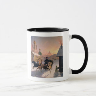 Caneca "troikca" na rua em St Petersburg, 1850s