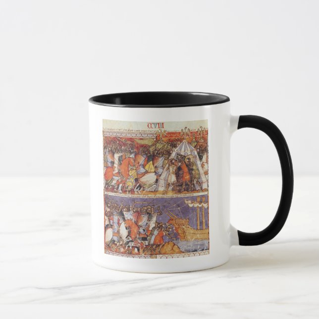 Caneca Trojan que invadem o acampamento grego (Direita)