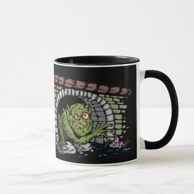 Caneca Troll sob uma ponte (Direita)