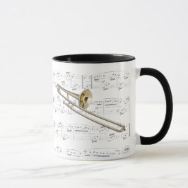Caneca - Trombone (conteúdo) com partitura