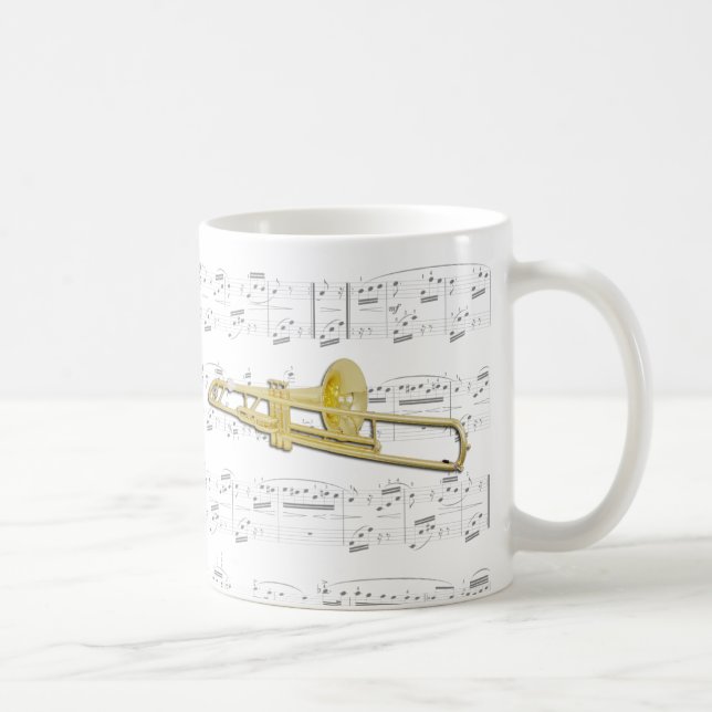 Caneca - Trombone (valved) com partitura (Direita)