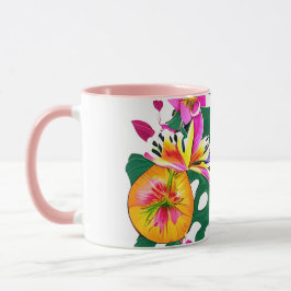 Caneca Tropical Blossom Mug: o pinto de elegância da natu