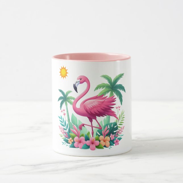 Caneca Tropical/Flórida rosa flamingo (Centro)