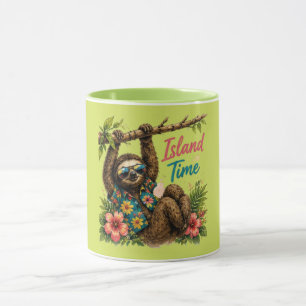 Caneca Tropical Preguiça Hora da Ilha