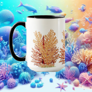 Caneca Tropical Sea Colorir Coral Reef Ocean Mug