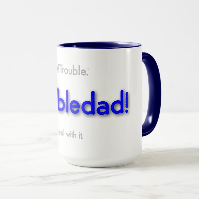 Caneca troubledad! - basic blue (Frente Esquerda)