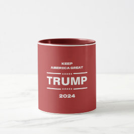 Caneca Trump Keep America Excelente Presidente 2024 Red