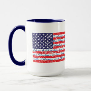 Caneca Trump - Penhor Alegado de Bandeira dos EUA