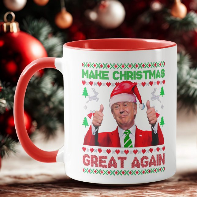 Caneca Trump Torna o Excelente de Natal novamente present (Criador carregado)