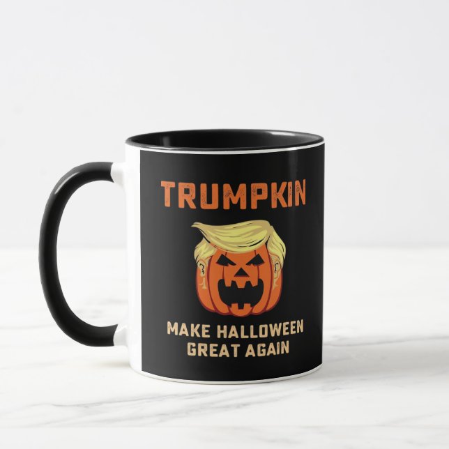 Caneca Trumpkin Faz Excelente De Halloween Novamente - Bo (Esquerda)