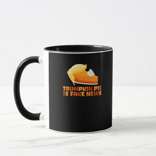 Caneca Trumpkin Pumpkin Pie Engraçado Ação de Graças Feit (Esquerda)