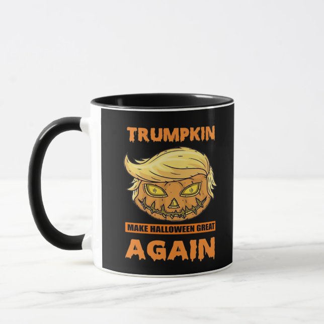 Caneca Trumpkin Torna O Excelente De Halloween Mais Engra (Esquerda)