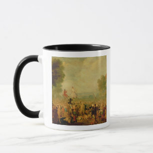 Caneca Trupe dos atores que executam em um Tightrope