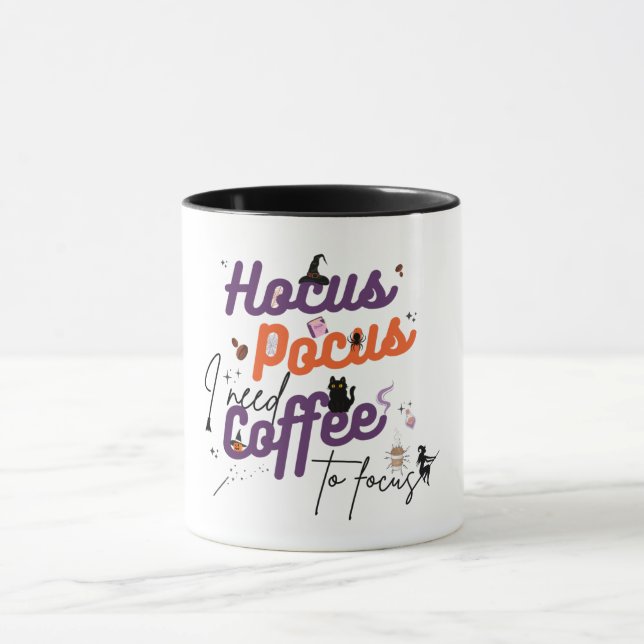 Caneca Truque de Magia Preciso de Café para Me Concentrar (Centro)