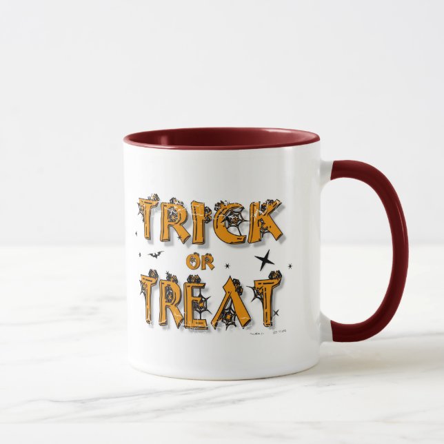 Caneca Truque ou tratamento - Caneta Ringer Mug de 2 lado (Direita)