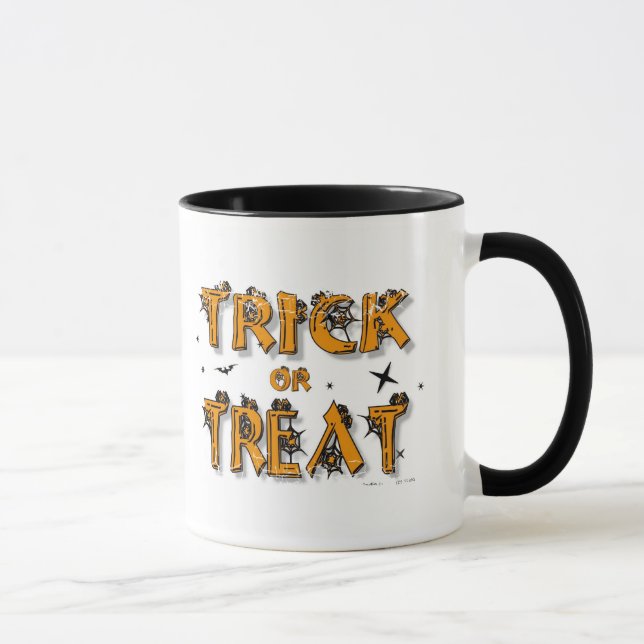 Caneca Truque ou tratamento - Caneta Ringer Mug de 2 lado (Direita)