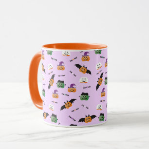 Caneca Truque Ou Tratar Pumpkin Jack O Lanterna Roxo