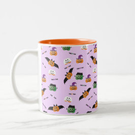 Caneca Truque Ou Tratar Pumpkin Jack O Lanterna Roxo