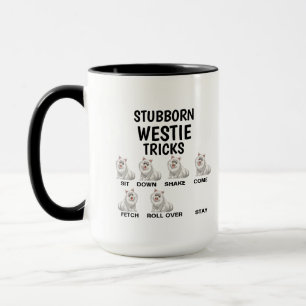 Caneca Truques Teimosos de Westie, West Highland White en