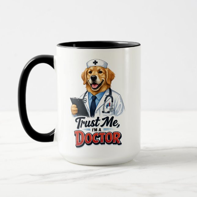 Caneca Trust Me I’m a Dogtor Funny Dog Doctor (Esquerda)