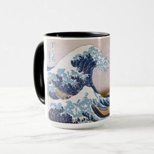 Caneca Tsunami Grande Onda ao largo da costa de Kanagawa 