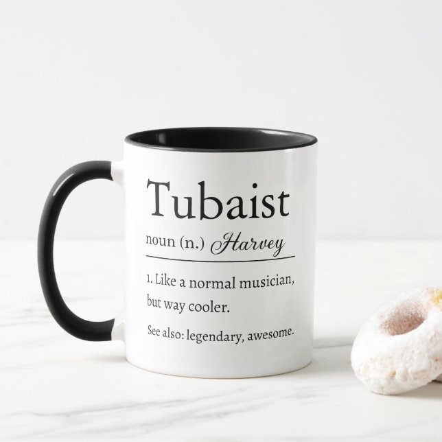 Caneca Tubaist Definição Engraçado Musico (Com Donut)