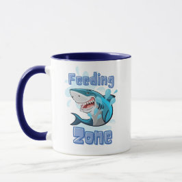 CANECA TUBARÃO DE ZONA DE ALIMENTAÇÃO, ESTILO DE CARTÃO