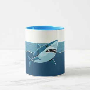 Caneca Tubarão no mar