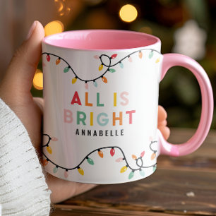Caneca Tudo é brilhante, divertida e brilhante, brilho d