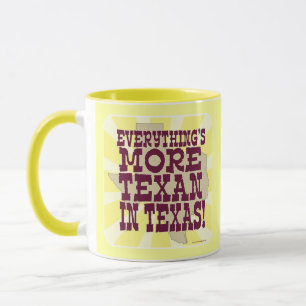 Caneca Tudo no Texas Engraçado Viagem Slogan