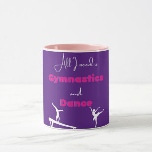 Caneca Tudo o que eu preciso é Ginástica e Dança