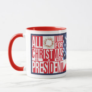Caneca Tudo o que eu quero para o Natal novo presidente P