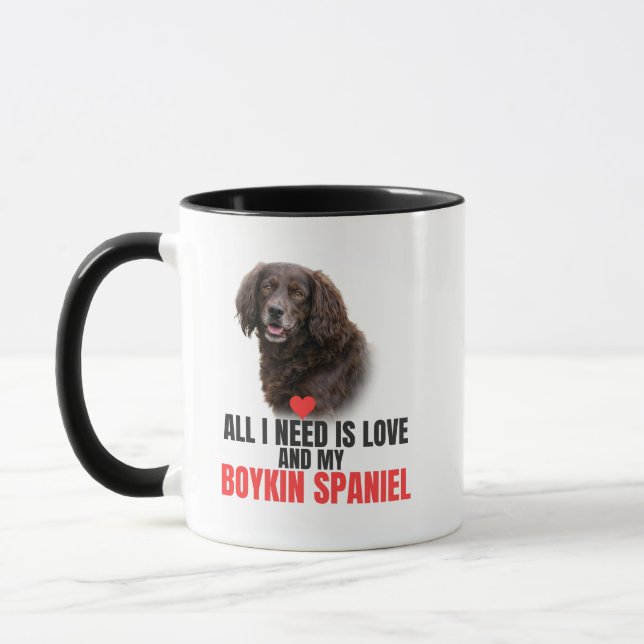 Caneca Tudo o que Preciso é Amor e Meu Café Boykin Spanie (Esquerda)