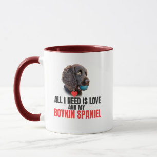 Caneca Tudo o que Preciso é Amor e Meu Presente Boykin Sp
