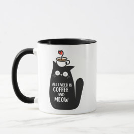 Caneca Tudo o que Preciso é Café e Meow