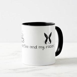 Caneca Tudo o que preciso é café e meu coelho Mug
