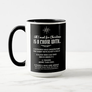 Caneca Tudo o que quero no Natal é um coro... caneca.