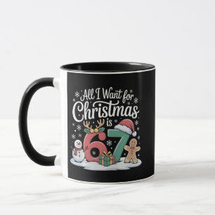 Caneca Tudo o que Quero para o Natal é 67 Sessenta e Sete