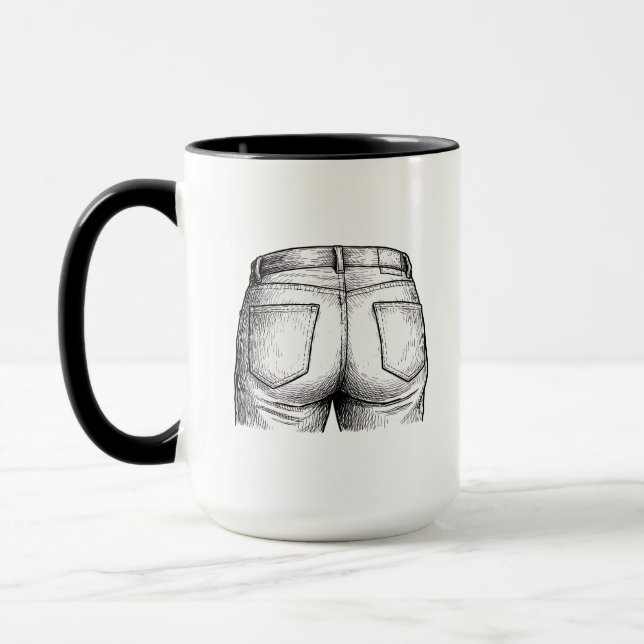 Caneca Tudo para Cima! Presente Engraçado de Elefante Bra (Esquerda)