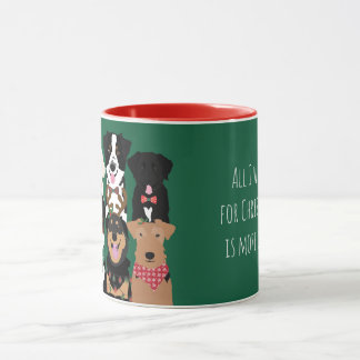 Caneca Tudo Que Eu Quero Para O Natal É Mais Cães